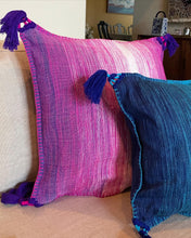 Load image into Gallery viewer, Blue City Cactus Silk Cushion cover (pink)