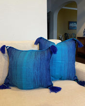 Load image into Gallery viewer, Blue City Cactus Silk Cushion cover (small)