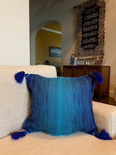 Load image into Gallery viewer, Blue City Cactus Silk Cushion cover (small)